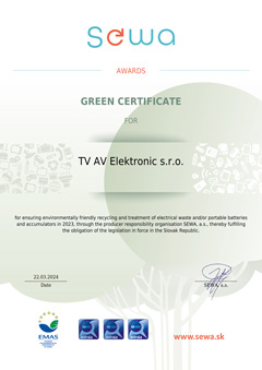 Green certificate 2024